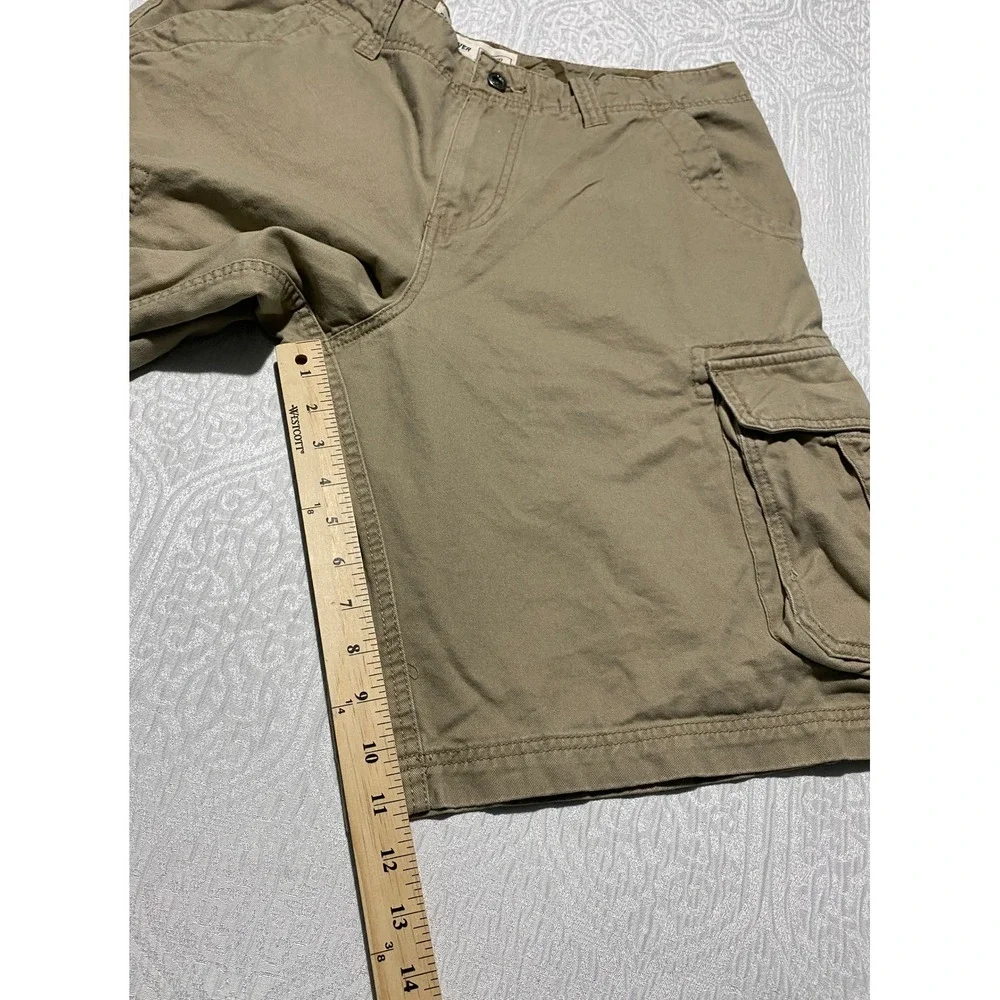 Canyon River Blues Mens Khaki Cargo Shorts Sz 36‎ Cotton Relaxed Fit Tan Utility